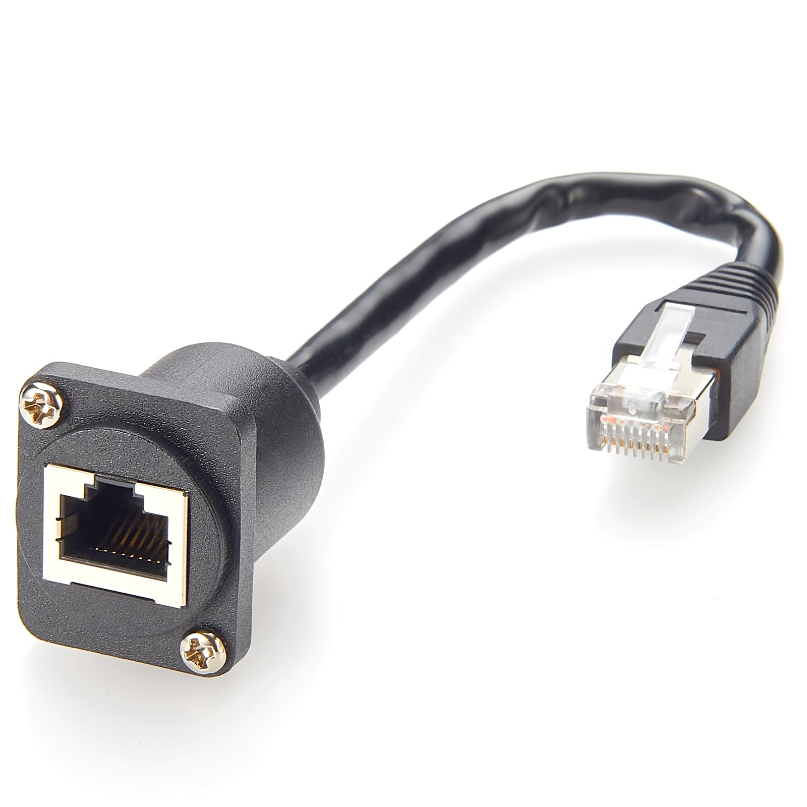 Plinkwirekb D-Typ RJ45-Verlängerungskabel für die Panelmontage, Stecker auf Buchse, Durchgangskonverter, D-Typ RJ45-Kabel, Stecker auf Buchse, Cat.5e Plinkwirekb D-Typ RJ45-Verlängerungskabel für die Panelmontage, Stecker auf Buchse, Durchgangskonverter, D-Typ RJ45-Kabel, Stecker auf Buchse, Cat.5e von Plinkwirekb