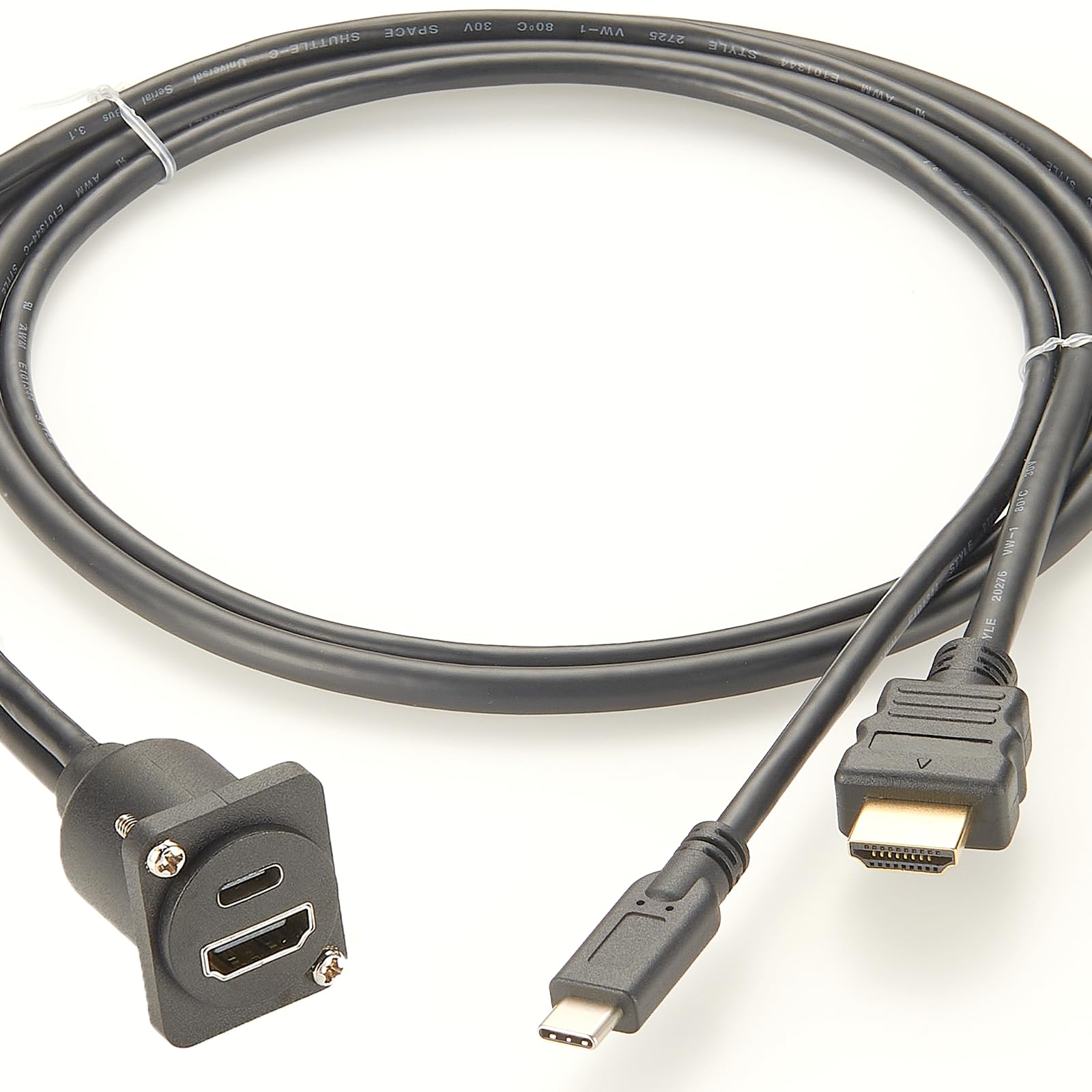 Plinkwirekb Dual USB 3.1 C HDMI Combo Verlängerungskabel 10Gbps 4K@30hz Chassis Panel Mount Kabel für Kamera Schwenk-Neige-Kopf 3D Kamera Gimbal Plinkwirekb Dual USB 3.1 C HDMI Combo Verlängerungskabel 10Gbps 4K@30hz Chassis Panel Mount Kabel für Kamera Schwenk-Neige-Kopf 3D Kamera Gimbal von Plinkwirekb