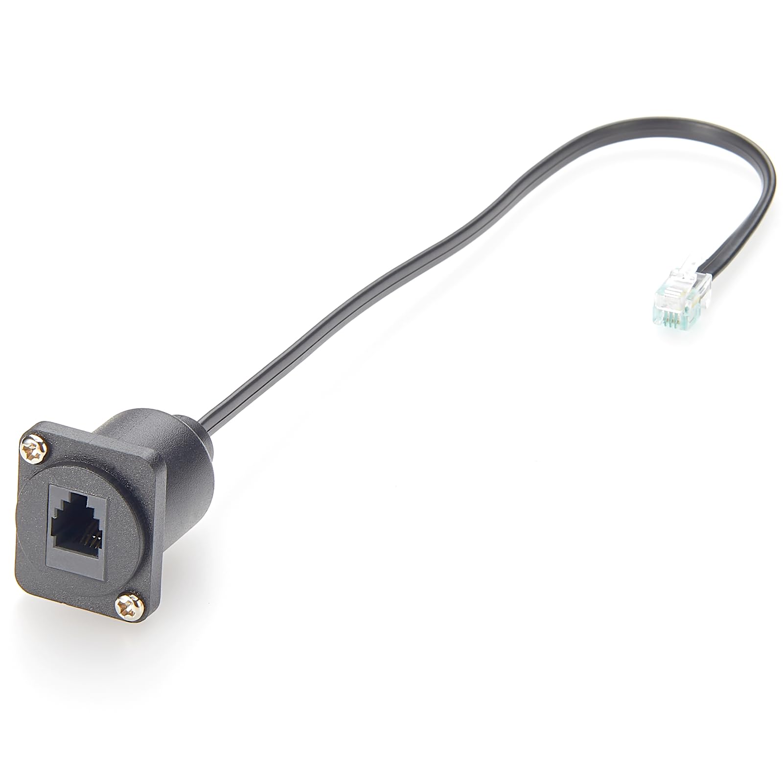 Plinkwirekb RJ11/RJ9 4P4C Durchführungs-Verlängerungskabel für die Panelmontage, CAT3 RJ9-Buchse auf Stecker, Telefonleitungs-Durchgangsbuchse, XLR-Panel/D-Typ-Panelmontage Plinkwirekb RJ11/RJ9 4P4C Durchführungs-Verlängerungskabel für die Panelmontage, CAT3 RJ9-Buchse auf Stecker, Telefonleitungs-Durchgangsbuchse, XLR-Panel/D-Typ-Panelmontage von Plinkwirekb