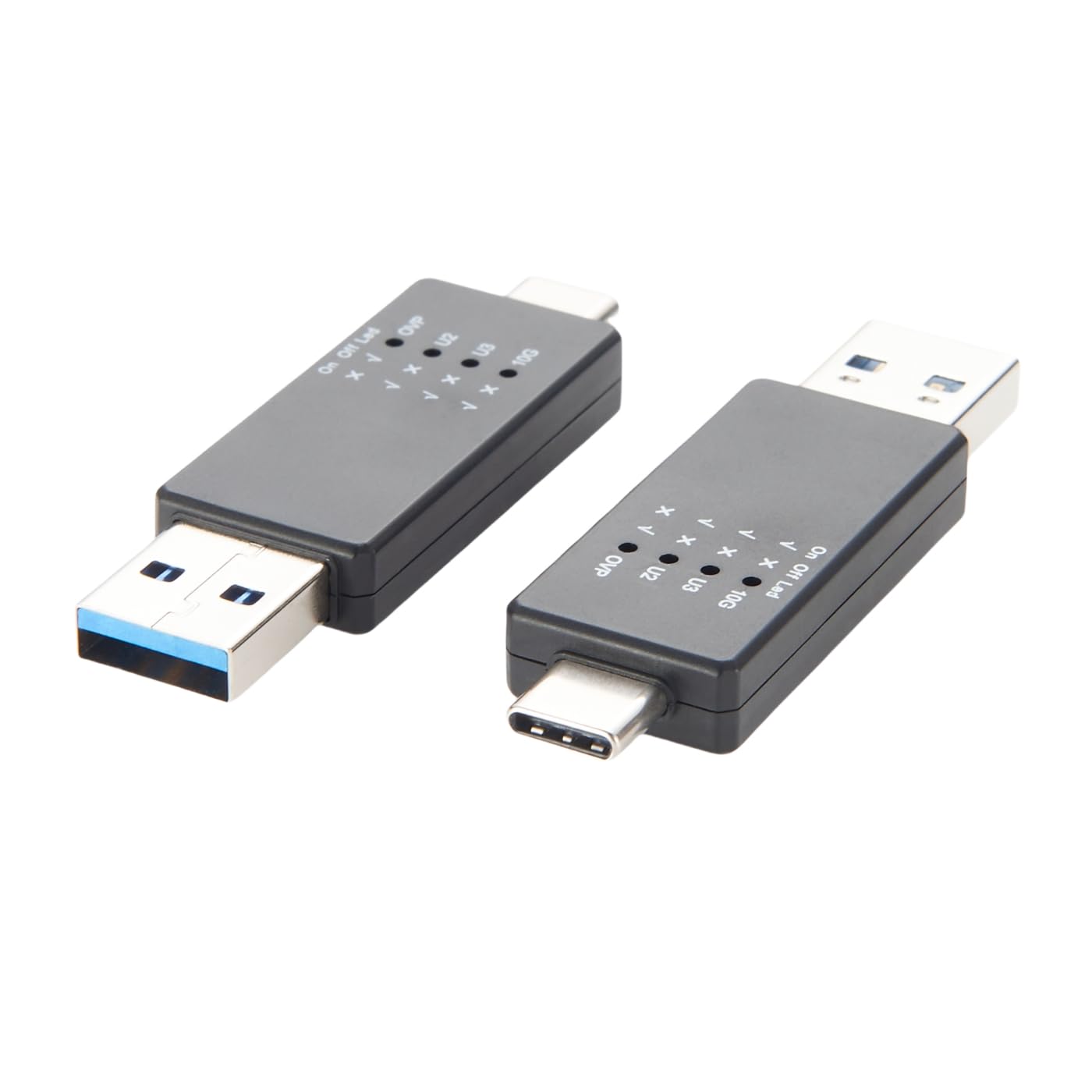 USB-10G-Tester, USB Typ C 3.1/3.0/2.0, Hub-Geschwindigkeitsspannungstest-Tool, USB-Port-Analysator mit LED für Port-Funktionalität (2 Stück) von Plinkwirekb