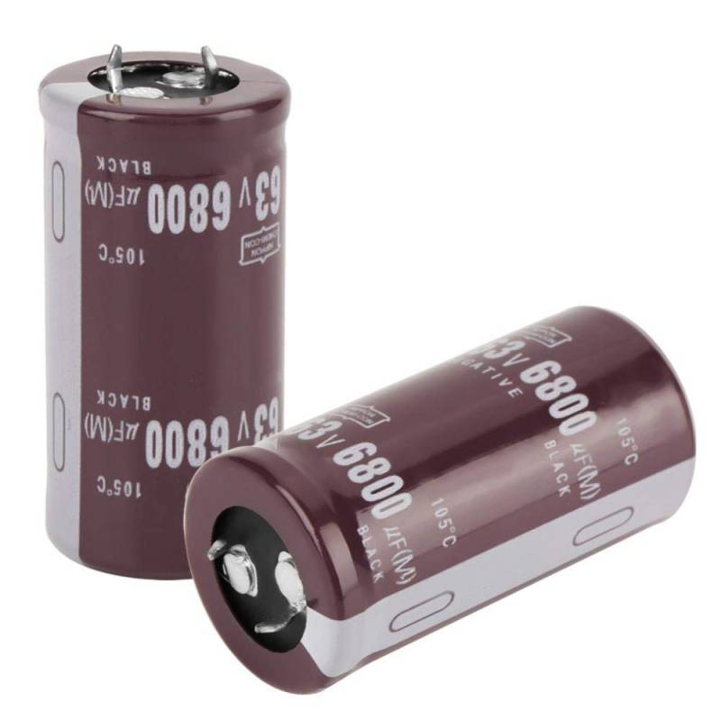 Kondensator,Elektrolytkondensator Electrolytic Capacitor 2pcs 63V 6800uF Elektrolytkondensator 25×50mm 105 ℃ Capacitor von Plyisty