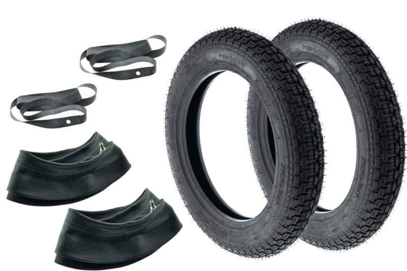 Reifen Set PneuRubber für Simson SR50 und SR80, Straße-Allwetter 52J von Buosha