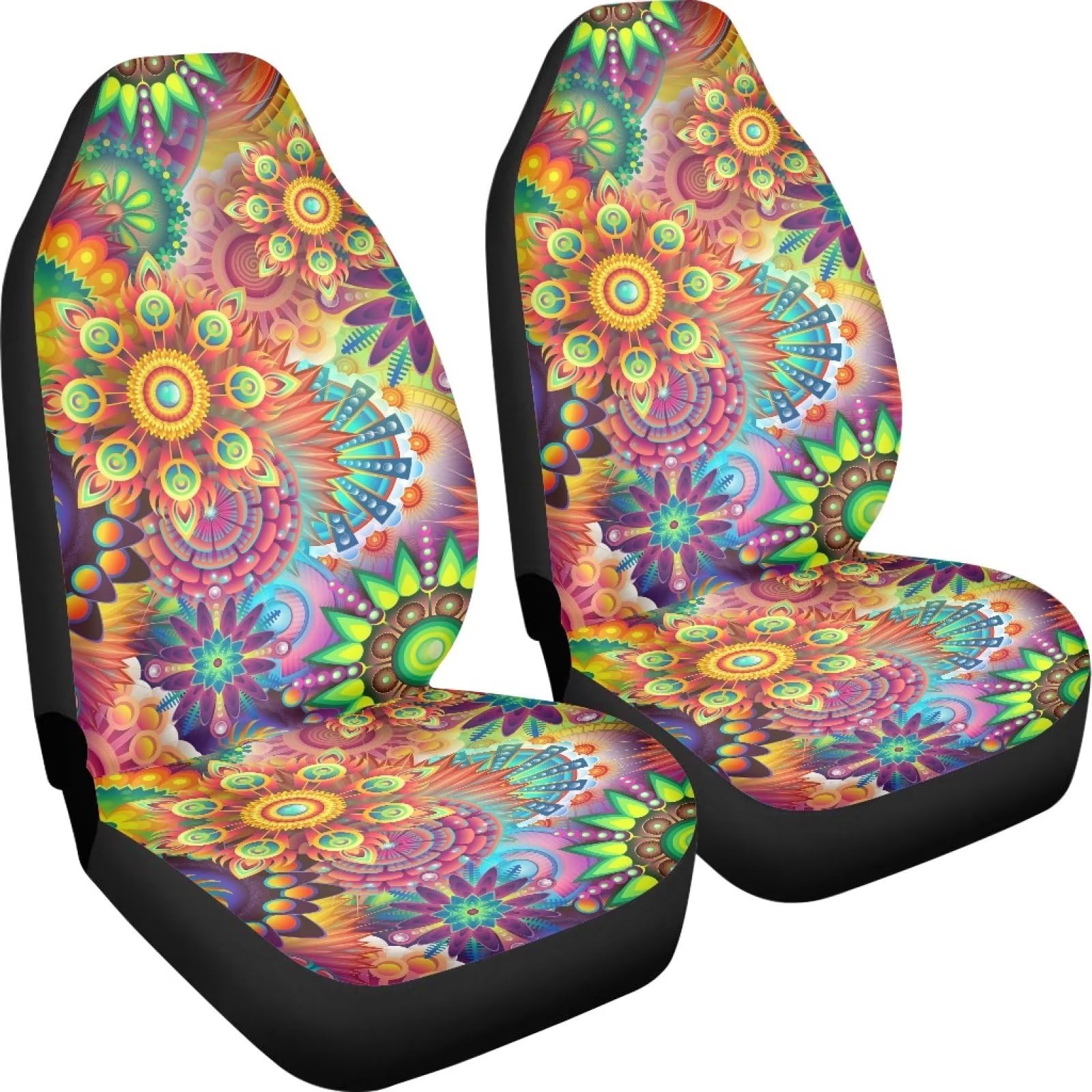 Poceacles Bunte Mandala Blumen Muster Auto Sitzbezüge Vordersitze Nur Hohe Rückenlehne Stretch Fahrzeug Eimer Sitzbezug Auto Protector Fahrer Sitzbezüge Poceacles Bunte Mandala Blumen Muster Auto Sitzbezüge Vordersitze Nur Hohe Rückenlehne Stretch Fahrzeug Eimer Sitzbezug Auto Protector Fahrer Sitzbezüge von Poceacles