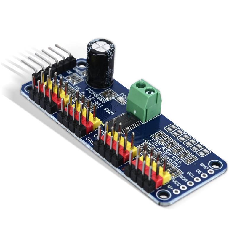 Podazz PCA9685 16-Kanal 12-Bit PWM Servomotor-Treiber IIC-Modul für Arduino Roboter von Podazz