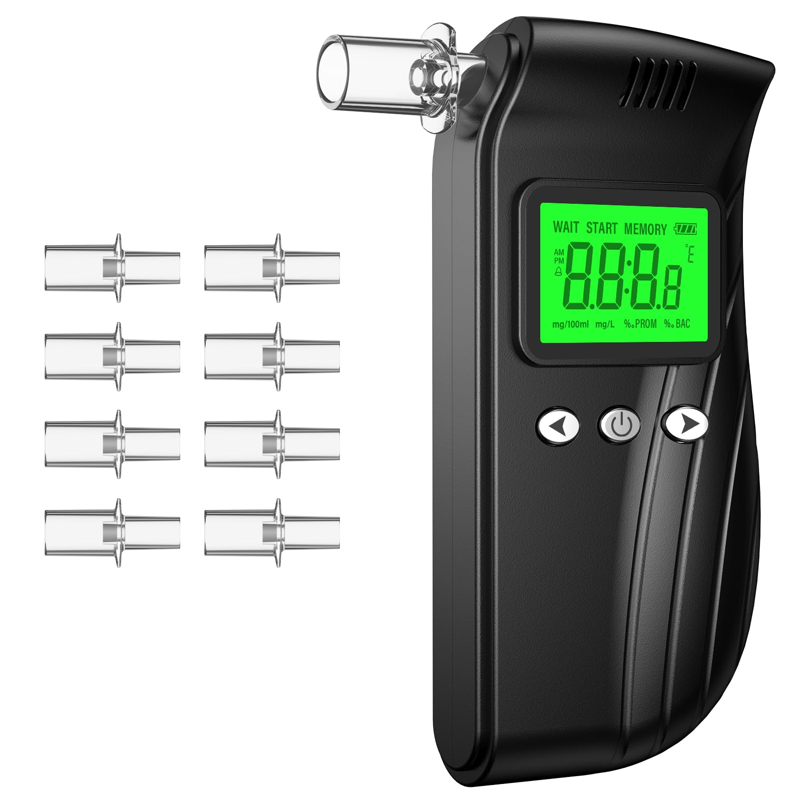 Pohicoo Alkoholtester Polizeigenau,Professioneller Promillemessgerät mit Digitaler Blauer LCD-Anzeige,Tragbarer Alkomat mit 10 Mundstücke,Alcohol Tester für Privaten Professionellen Gebrauch zu Hause Pohicoo Alkoholtester Polizeigenau,Professioneller Promillemessgerät mit Digitaler Blauer LCD-Anzeige,Tragbarer Alkomat mit 10 Mundstücke,Alcohol Tester für Privaten Professionellen Gebrauch zu Hause von Pohicoo