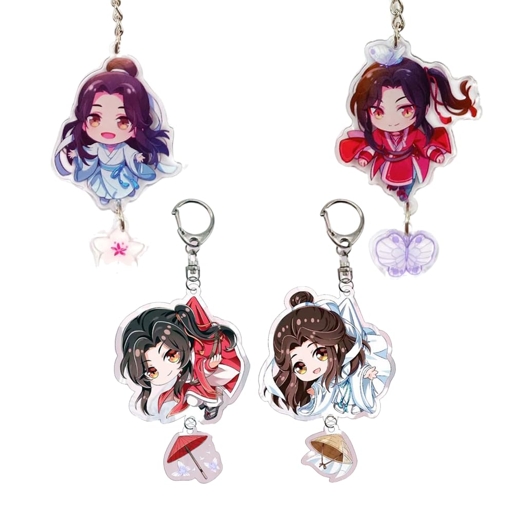 Pokinge 4 x Anime Heaven Offizieller Segen Schlüsselanhänger Tian Guan Ci Fu Schlüsselanhänger Frauen Anhänger Schlüsselanhänger Hua Cheng Xie Lian Cosplay Schlüsselanhänger, Mehrfarbig, Small Pokinge 4 x Anime Heaven Offizieller Segen Schlüsselanhänger Tian Guan Ci Fu Schlüsselanhänger Frauen Anhänger Schlüsselanhänger Hua Cheng Xie Lian Cosplay Schlüsselanhänger, Mehrfarbig, Small von Pokinge