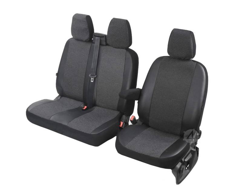 Sitzbezüge Viva passgenau geeignet für Ford Transit 2006-2014 2+1- Erste Reihe (1+2) 4D-DV-VI-3M-FT-235 von Pokter