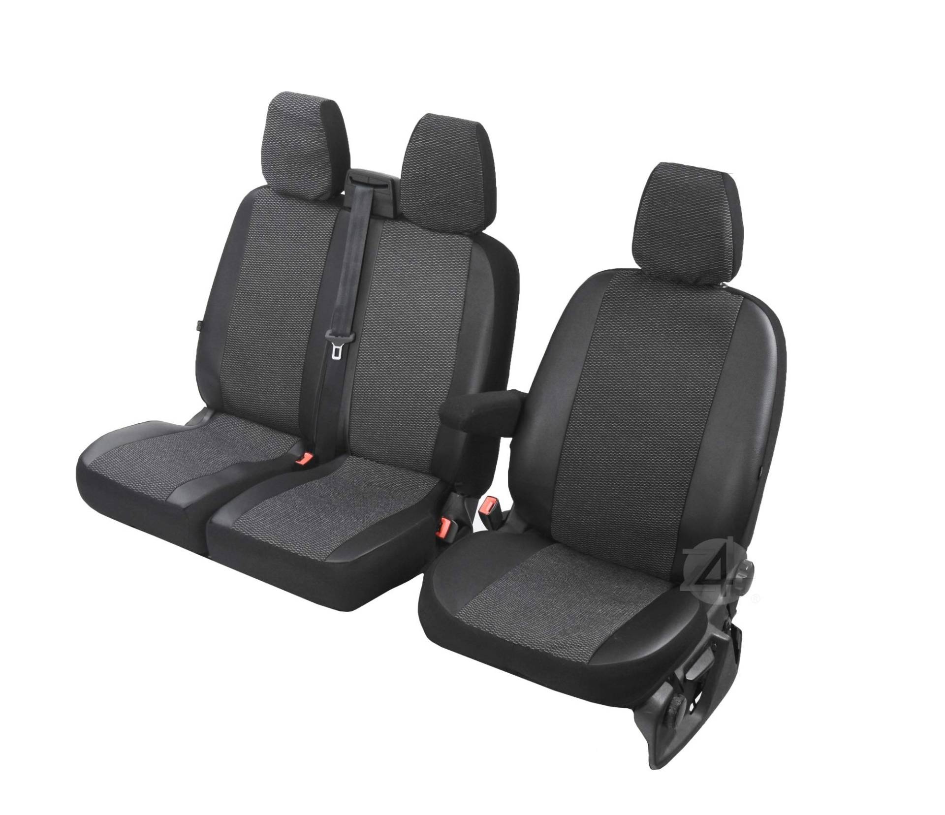 Sitzbezüge Viva passgenau geeignet für Nissan NV300 2016-2+1- Erste Reihe (1+2) 4D-DV-VI-3M-TVT-204 von Pokter