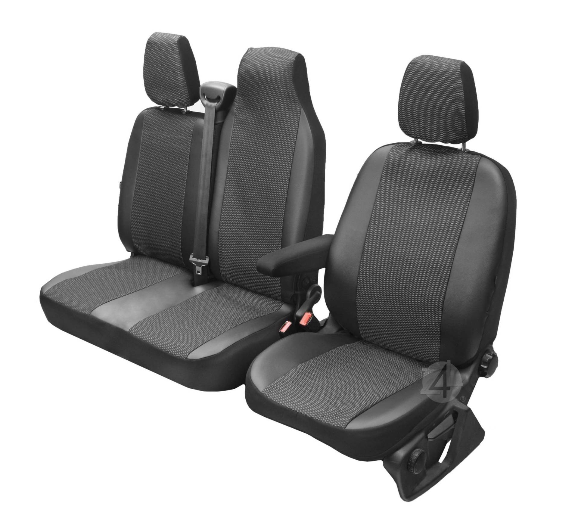 Sitzbezüge Viva passgenau geeignet für Nissan NV400 2010-2+1- Erste Reihe (1+2) 4D-DV-VI-OR3M-SC-426 von Pokter