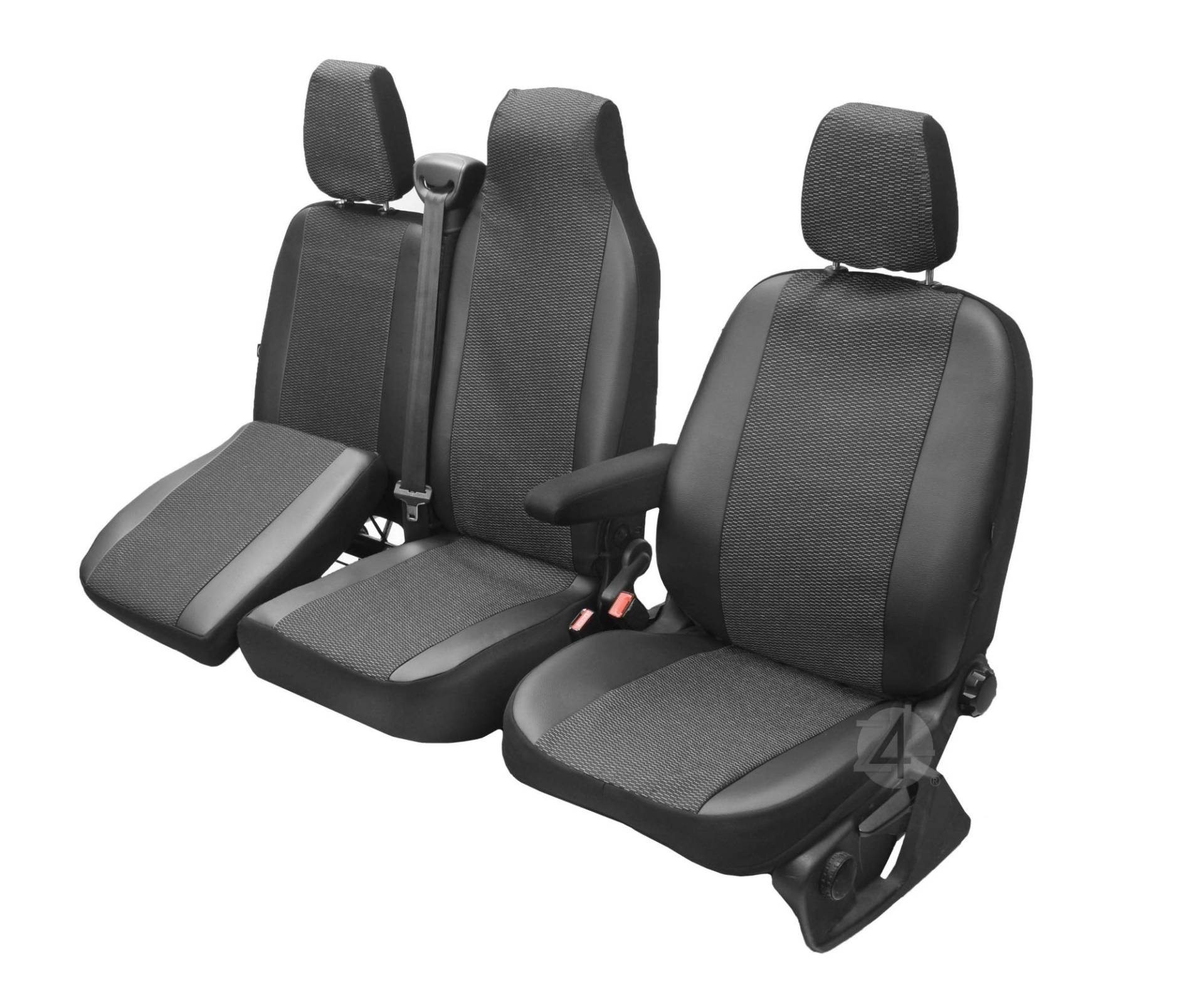 Sitzbezüge Viva passgenau geeignet für Nissan NV400 2010-2+1- Erste Reihe (1+2) 4D-DV-VI-OR3M-SD-396 von Pokter