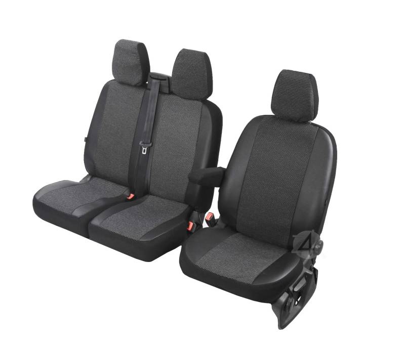 Sitzbezüge Viva passgenau geeignet für Opel Vivaro B 2014 bis 2019-2+1- Erste Reihe (1+2) 4D-DV-VI-3M-TVT-211 von Pokter