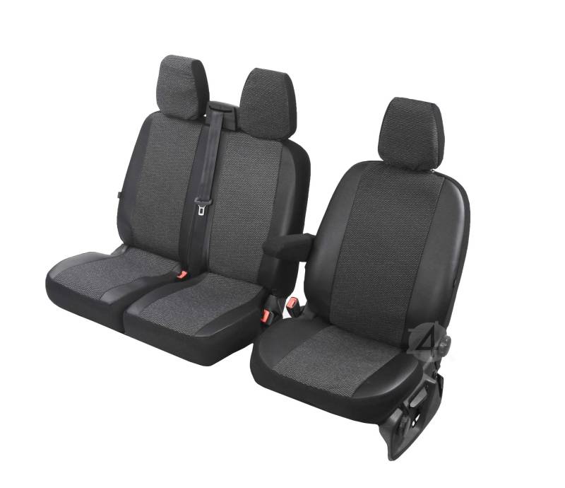 Pokter Sitzbezüge Viva passgenau geeignet für Vivaro B 2014 bis 2019-2+1- Erste Reihe (1+2) 4D-DV-VI-3M-TVT-211 von Pokter