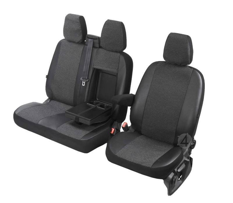 Polyester , Auto, Sitzbezüge Viva passgenau geeignet für VW Crafter 2006-2017 2+1- Erste Reihe (1+2) 4D-DV-VI-3M-SC-297 von Pokter