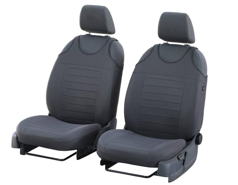 Universelle Schonbezüge Trend Grau kompatibel mit Seat Alhambra - 2Stk im Set von Pokter