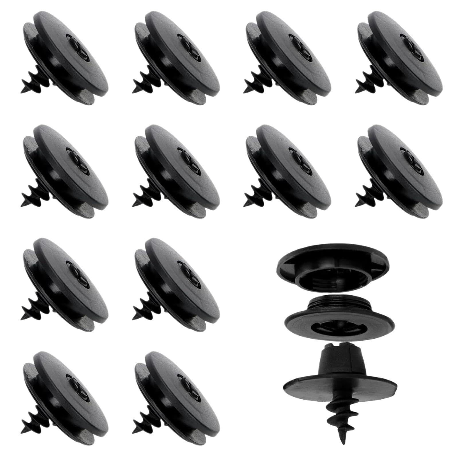 12er-Pack Auto-Fußmatten-Clip, Universal-Montageschnalle 3-in-1 Anti-Rutsch-Kunststoff-Clips-Set, runde Halterung zur Befestigung von Clips Auto-Fußmatten Fußmatten Auto-Teppich, schwarz 12er-Pack Auto-Fußmatten-Clip, Universal-Montageschnalle 3-in-1 Anti-Rutsch-Kunststoff-Clips-Set, runde Halterung zur Befestigung von Clips Auto-Fußmatten Fußmatten Auto-Teppich, schwarz von Polartreehome