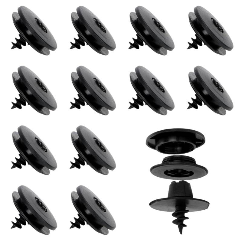 12er-Pack Auto-Fußmatten-Clip, Universal-Montageschnalle 3-in-1 Anti-Rutsch-Kunststoff-Clips-Set, runde Halterung zur Befestigung von Clips Auto-Fußmatten Fußmatten Auto-Teppich, schwarz von Polartreehome