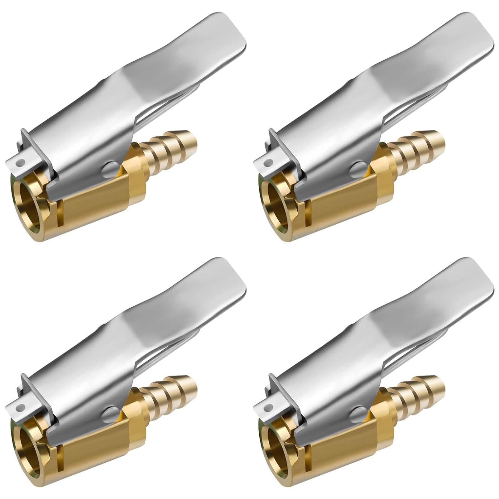 4Pcs Auto Ventil Hebel Stopfen Luftfutter, Auto Inflator Stecker, 8mm Messing Reifen Inflation Nippel V-entil Befestigung, Quick Conversion Head Clip-On, Ventil Luftpumpe Clip für Reifenventile 4Pcs Auto Ventil Hebel Stopfen Luftfutter, Auto Inflator Stecker, 8mm Messing Reifen Inflation Nippel V-entil Befestigung, Quick Conversion Head Clip-On, Ventil Luftpumpe Clip für Reifenventile von Polartreehome
