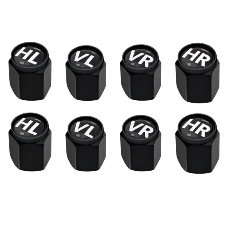 Set mit 8 Ventilkappen mi-t Beschriftung, Reifen V-entilkappe, Ventilkapp-en Auto, Ven-tilkappen Auto m-it Dichtung, Schwarze Ventilk-appen ideal für Autos, M-otorcycle, Fahrrad und vieles mehr von Polartreehome