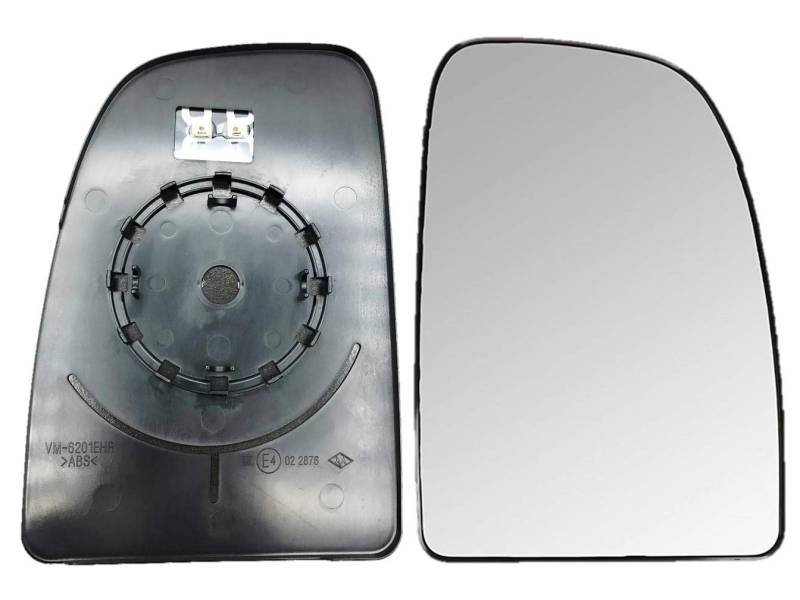 HZ-DESIGN Spiegelglas für Außenspiegel Spiegel rechts beheizt oberer Teil 11 cm kompatibel mit Jumper Ducato Boxer von Polcar