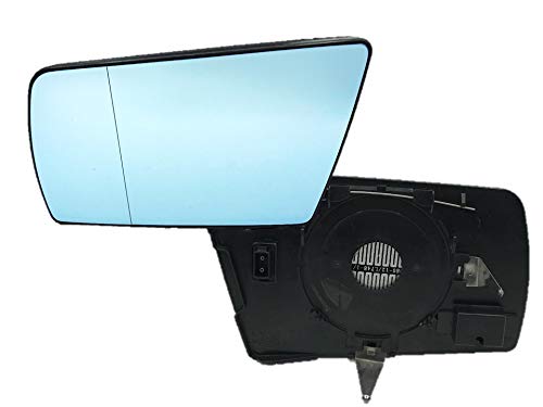 HZ-DESIGN Spiegelglas für Außenspiegel Glas Links in Blau getönt kompatibel mit C E Klasse W202 W210 W140 von HZ-DESIGN