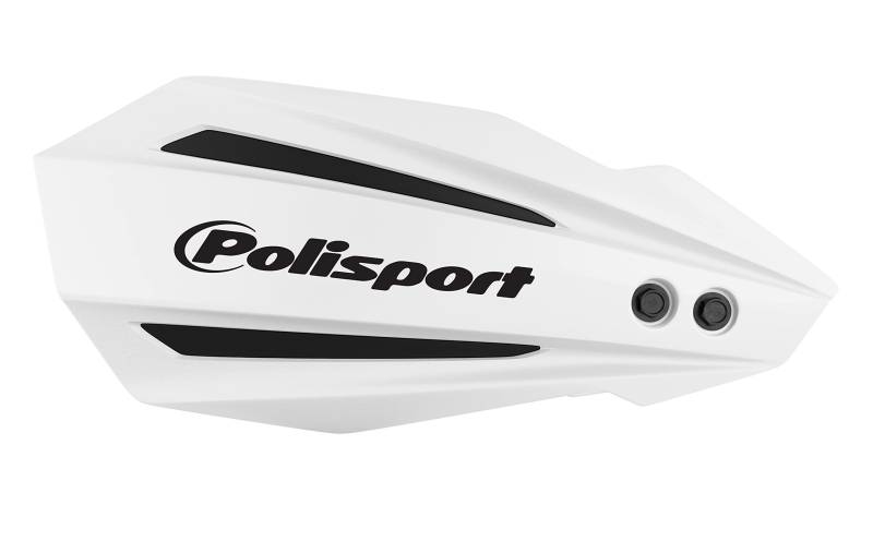 POLISPORT 8308500035 - Handprotektoren BULLIT 1 MX-Style Befestigungspunkt aus Kunststoff inklusive Montagesatz kompatibel mit Motorrädern Kawasaki in Farbe weiß von Polisport