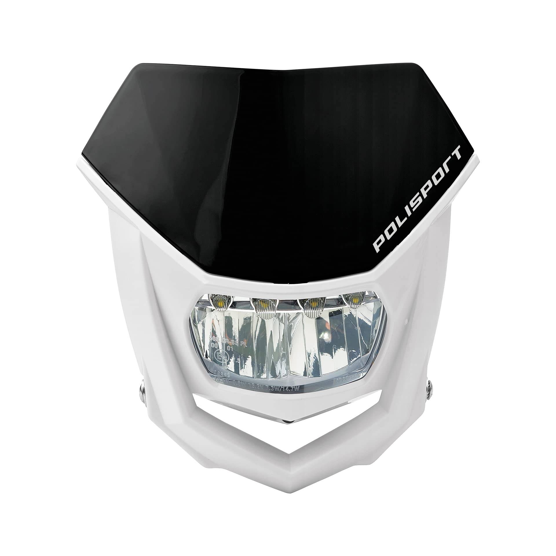 Polisport 8667100002 - HALO-Scheinwerfer aus Polypropylen mit LED-Lampe, kompatibel mit allen Motocross-/Enduro-Modellen in Farbe weiß/schwarz Polisport 8667100002 - HALO-Scheinwerfer aus Polypropylen mit LED-Lampe, kompatibel mit allen Motocross-/Enduro-Modellen in Farbe weiß/schwarz von Polisport