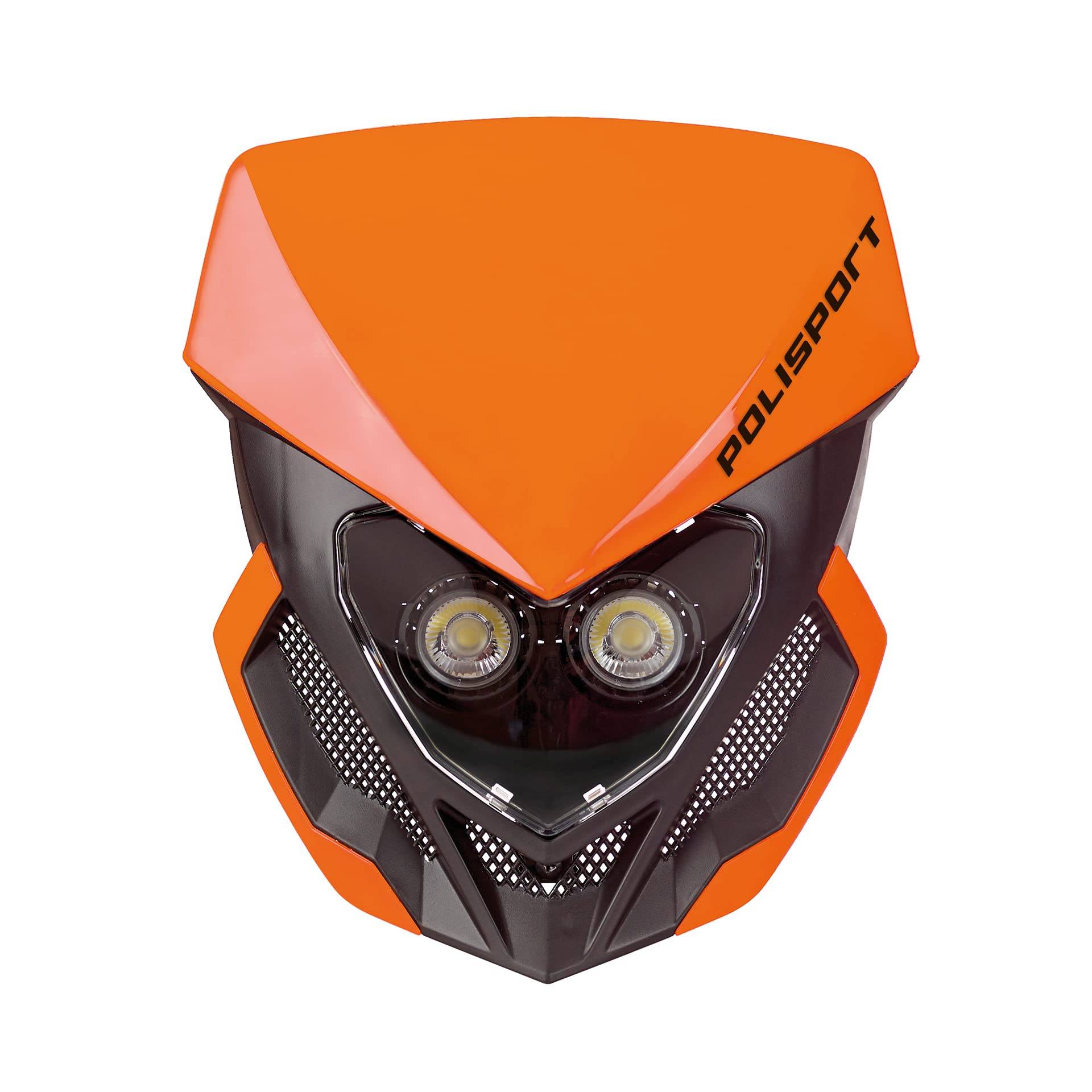 Polisport 8668800003 - Akkubetriebener LOOKOS EVO-Scheinwerfer aus Polypropylen mit LED-Lampe, kompatibel mit allen Motocross-/Enduro-Modellen in Farbe orange/schwarz von Polisport
