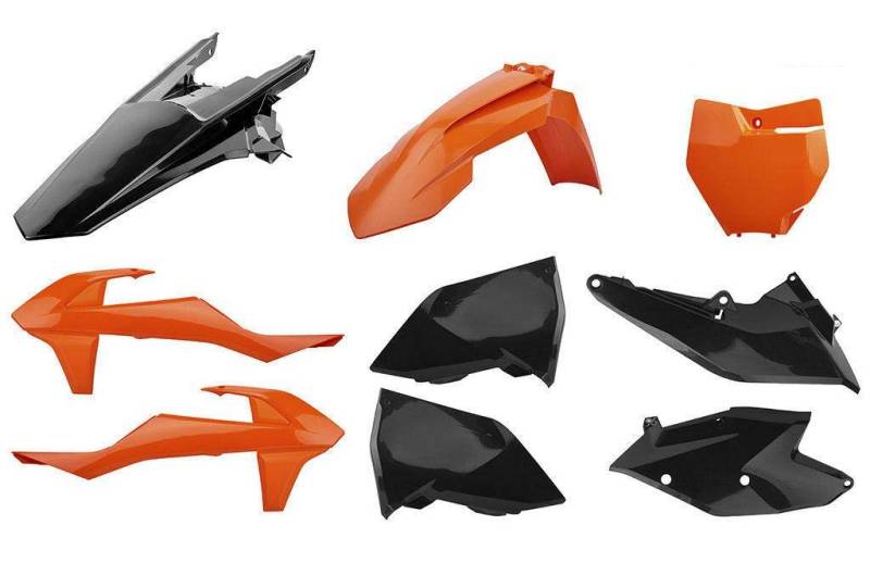 POLISPORT 90907 - Polisport MX Plastic Replica Kit für diejenigen, die OEM-Qualität suchen für KTM Motorräder in Farbe orange/schwarz von Polisport