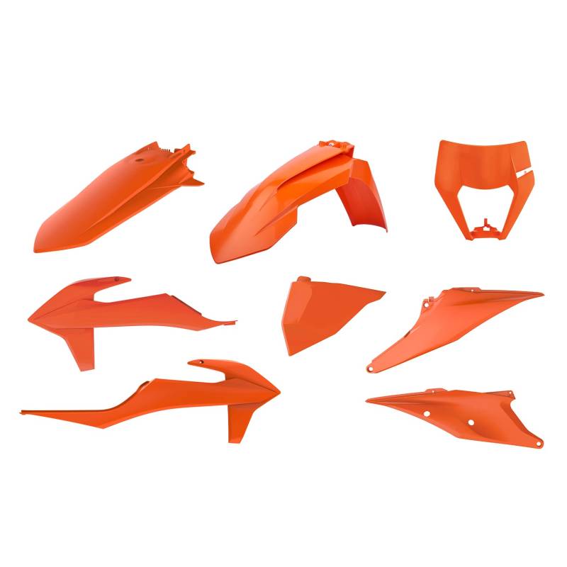 POLISPORT 90914 - Polisport Enduro Plastic Replica Kit für diejenigen, die OEM-Qualität suchen für KTM Motorräder in Farbe orange von Polisport