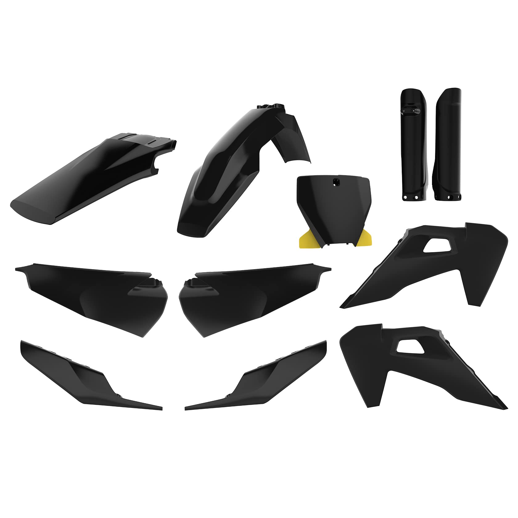 POLISPORT 91122 - Polisport MX Plastic Replica Kit für diejenigen, die OEM-Qualität suchen für Husqvarna Motorräder in Farbe schwarz von Polisport