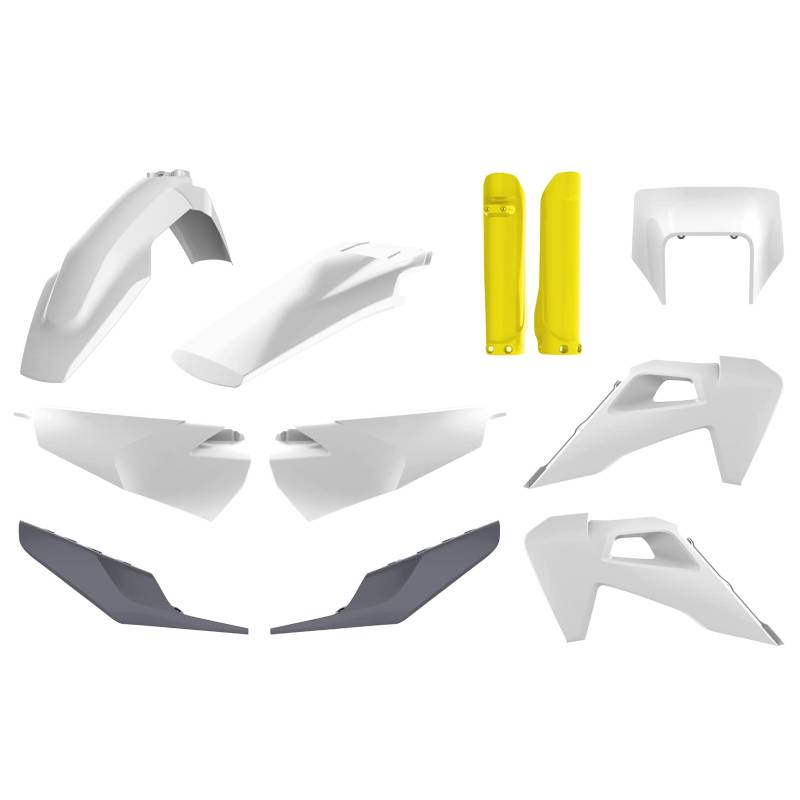 POLISPORT 91124 - Polisport Enduro Plastic Replica Kit für diejenigen, die OEM-Qualität suchen für Husqvarna Motorräder in Farbe OEM von Polisport