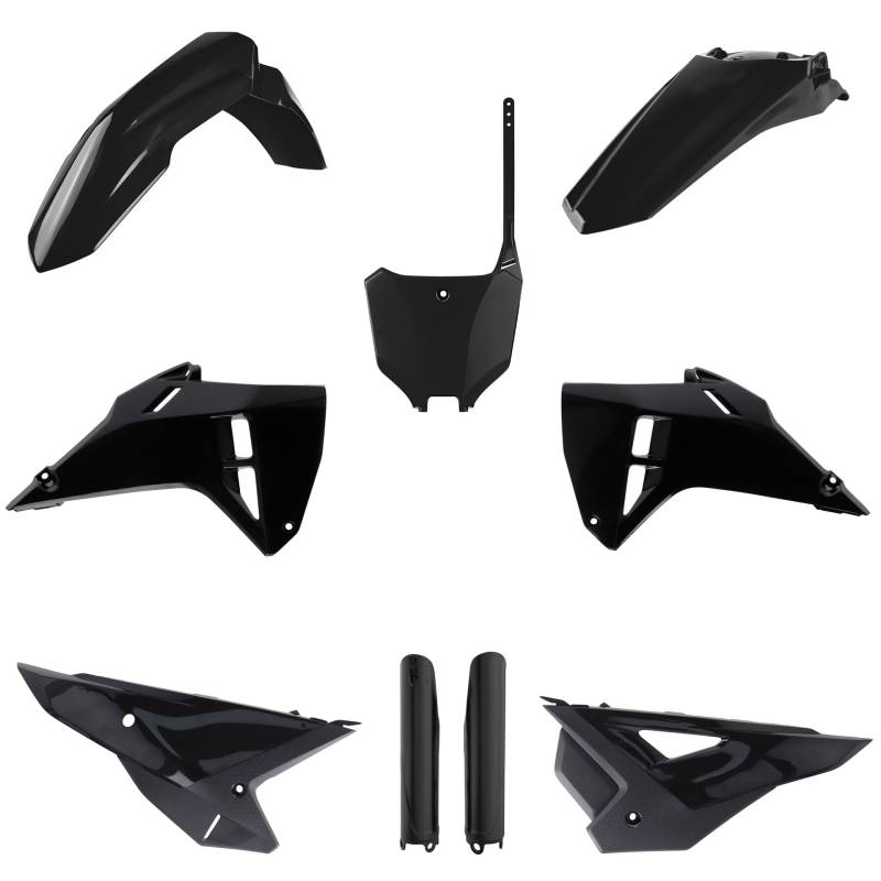 POLISPORT 91600 Komplettes Kunststoff-Set, kompatibel mit Honda CRF 250R/450R 25 Zoll, OEM-Design mit perfekter Passform, widerstandsfähiges Material, einfache Installation und Haltbarkeit, Schwarz von Polisport