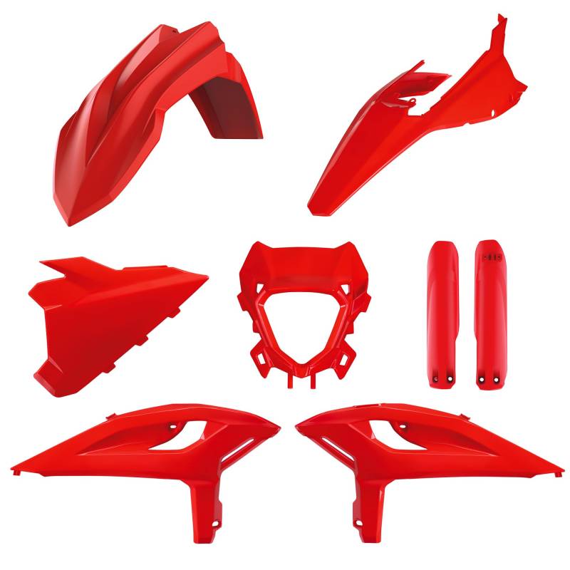 POLISPORT 91601 - Komplettes Plastik Kit für Beta RR X-Pro 2025 mit perfekter Passform, OEM-Qualität und hoher Widerstandsfähigkeit für anspruchsvolles Offroad-Fahren, Rot von Polisport