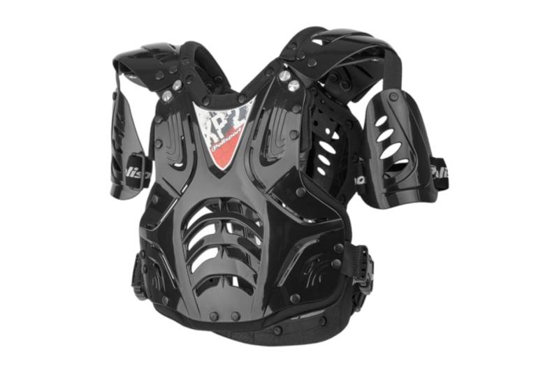 Polisport 8000300013 XP2 Erwachsene Brust Schutz, Schwarz/Silber, 10 Stück von Polisport