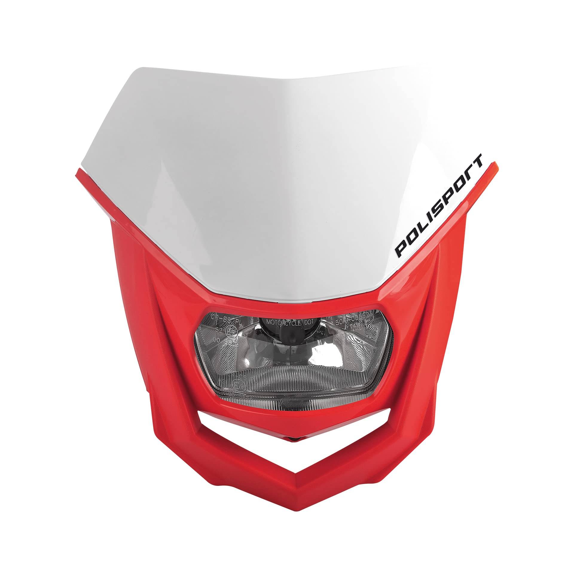 Polisport 8657400040 - HALO-Scheinwerfer aus Polypropylen mit Halogenlampe, kompatibel mit allen Motocross-/Enduro-Modellen in Farbe weiß/rot Polisport 8657400040 - HALO-Scheinwerfer aus Polypropylen mit Halogenlampe, kompatibel mit allen Motocross-/Enduro-Modellen in Farbe weiß/rot von Polisport