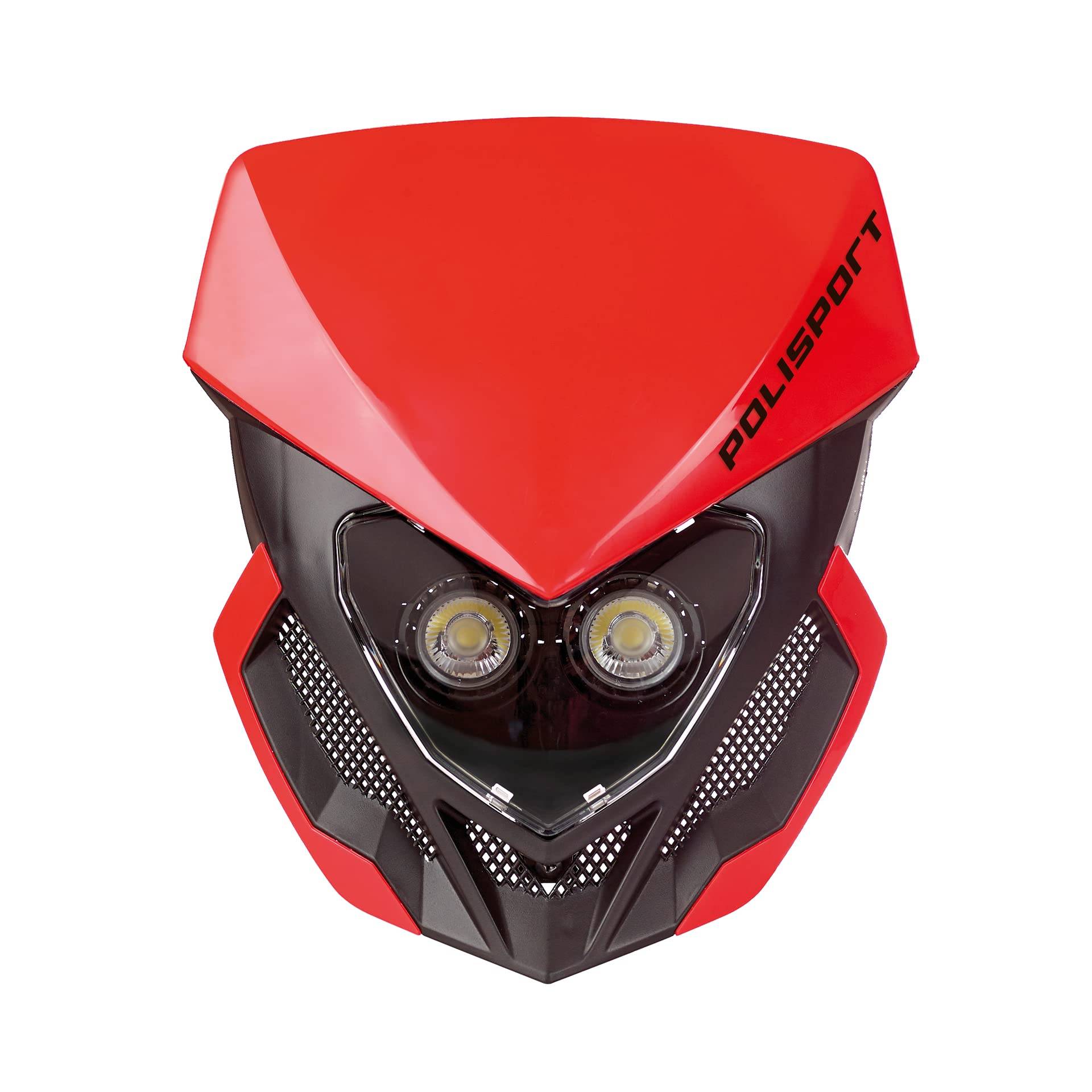 Polisport 8668800005 - Akkubetriebener LOOKOS EVO-Scheinwerfer aus Polypropylen mit LED-Lampe, kompatibel mit allen Motocross-/Enduro-Modellen in Farbe rot/schwarz von Polisport