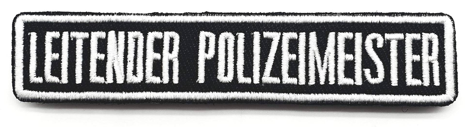 POLIZEIMEMESSHOP Namensschilder 2.0 Leitender Polizeimeister Textil Patch mit Klett von POLIZEIMEMESSHOP