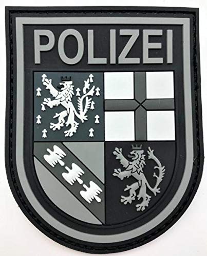Polizei Saarland Black Ops Rubberpatch PVC mit Klett - Polizei von Polizeimemesshop