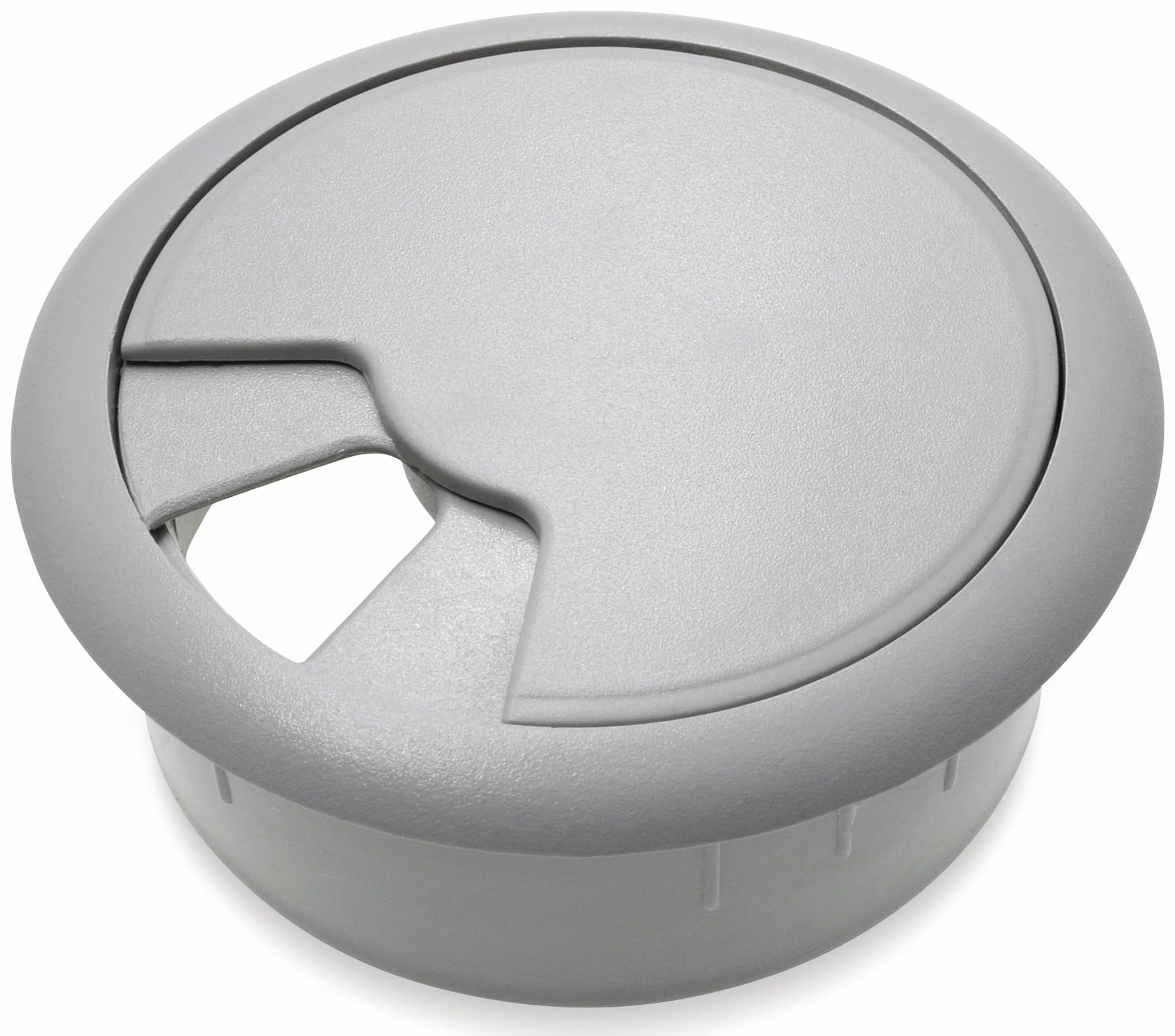 Kabeldurchführung für Arbeitsplatten, grau, 50 mm, ABS Kabeldurchführung für Arbeitsplatten, grau, 50 mm, ABS von Pollin