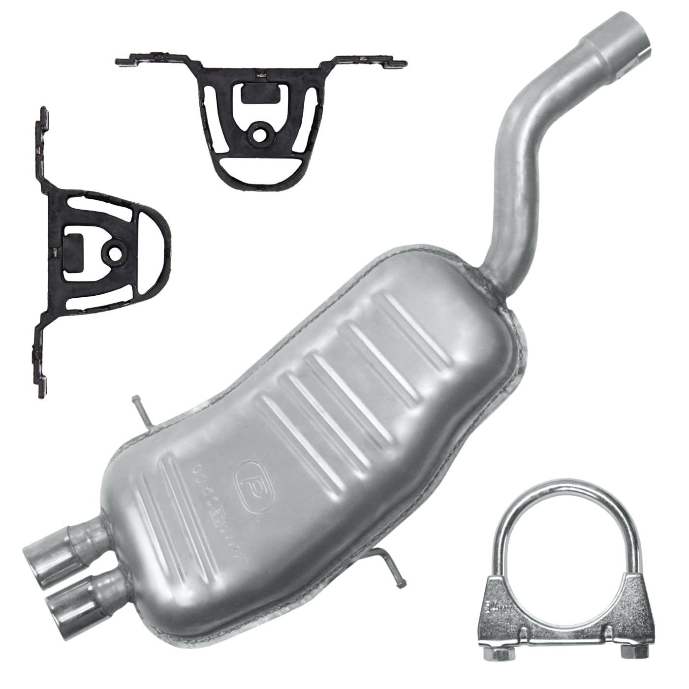 Schalldämpferset Auspuff Endtopf für BMW 3er E46 1998-09/2001 2.0 2.5 2.8 von Polmo