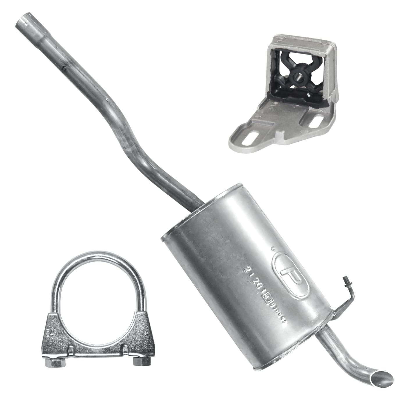 Schalldämpferset Auspuff Endtopf für Clio 2 II 1998-2005 1.2 1.9 D Schrägheck Schalldämpferset Auspuff Endtopf für Clio 2 II 1998-2005 1.2 1.9 D Schrägheck von Polmo