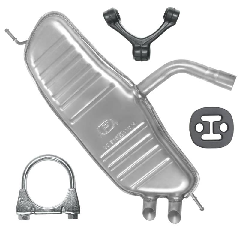 Schalldämpferset Auspuff Endtopf für Golf Plus 5 V 2005-01/2009 1.9 TDI von Polmo