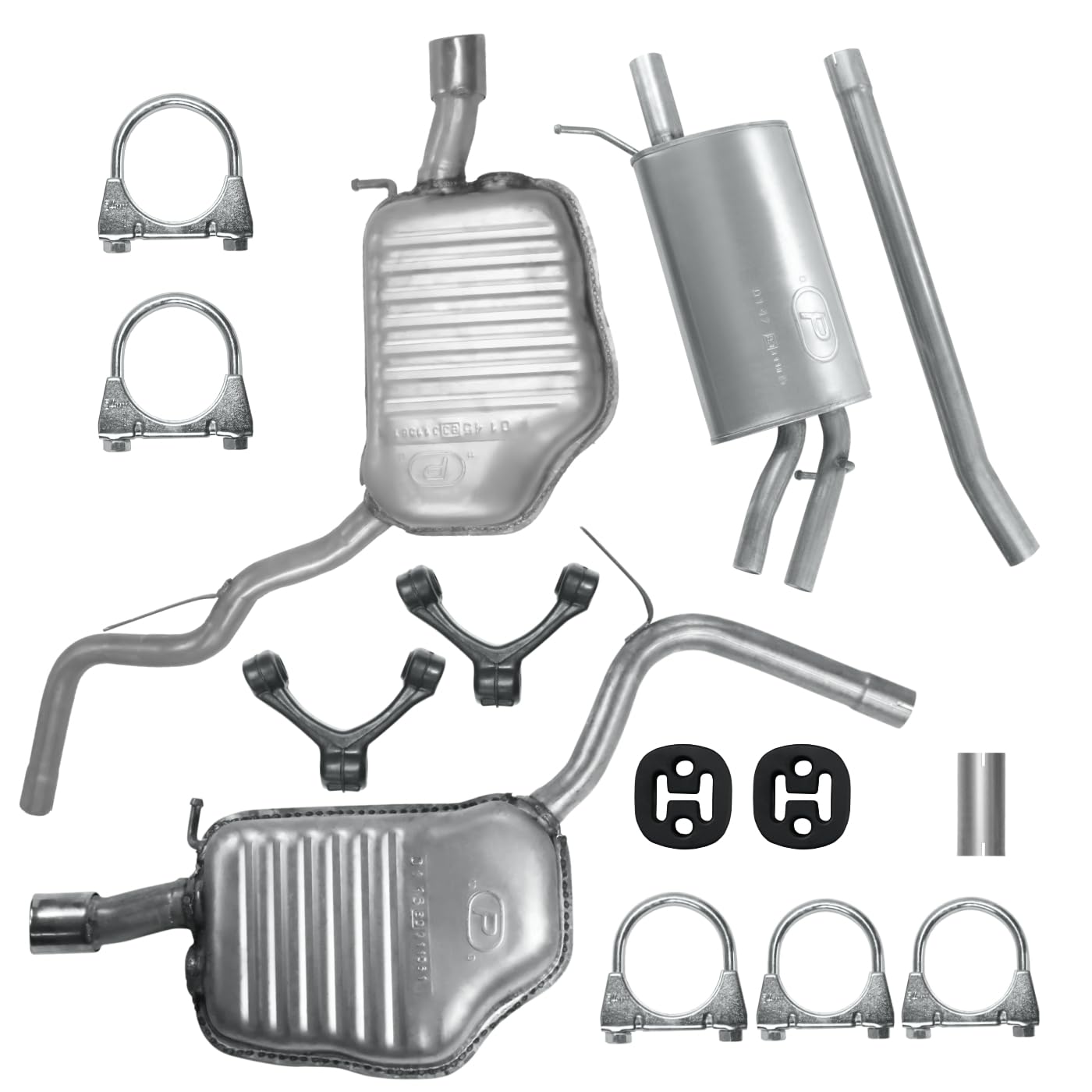 Schalldämpferset Auspuffanlage Auspuff für A4 B6 2000-12/2004 1.8 T Schalldämpferset Auspuffanlage Auspuff für A4 B6 2000-12/2004 1.8 T von Polmo