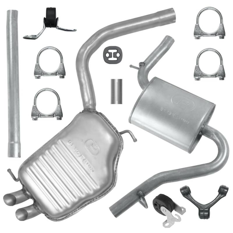 Schalldämpferset Auspuffanlage Auspuff für A4 B6 2000-12/2004 1.9 TDI von Polmo