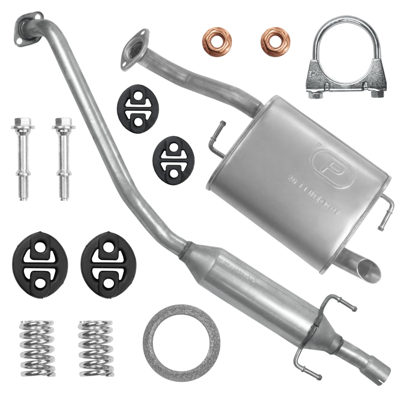 Schalldämpferset Auspuffanlage Auspuff für Corolla 9 IX E12 Schrägheck 2001-02/2007 1.4 1.6 Schalldämpferset Auspuffanlage Auspuff für Corolla 9 IX E12 Schrägheck 2001-02/2007 1.4 1.6 von Polmo