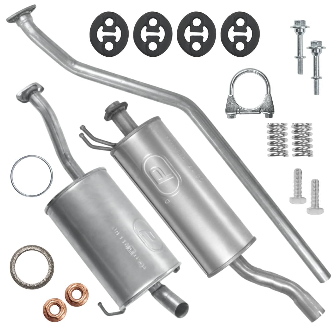 Schalldämpferset Auspuffanlage Auspuff für Honda Civic 7 VII 2001-09/2005 1.4 1.6 Schrägheck Schalldämpferset Auspuffanlage Auspuff für Honda Civic 7 VII 2001-09/2005 1.4 1.6 Schrägheck von Polmo