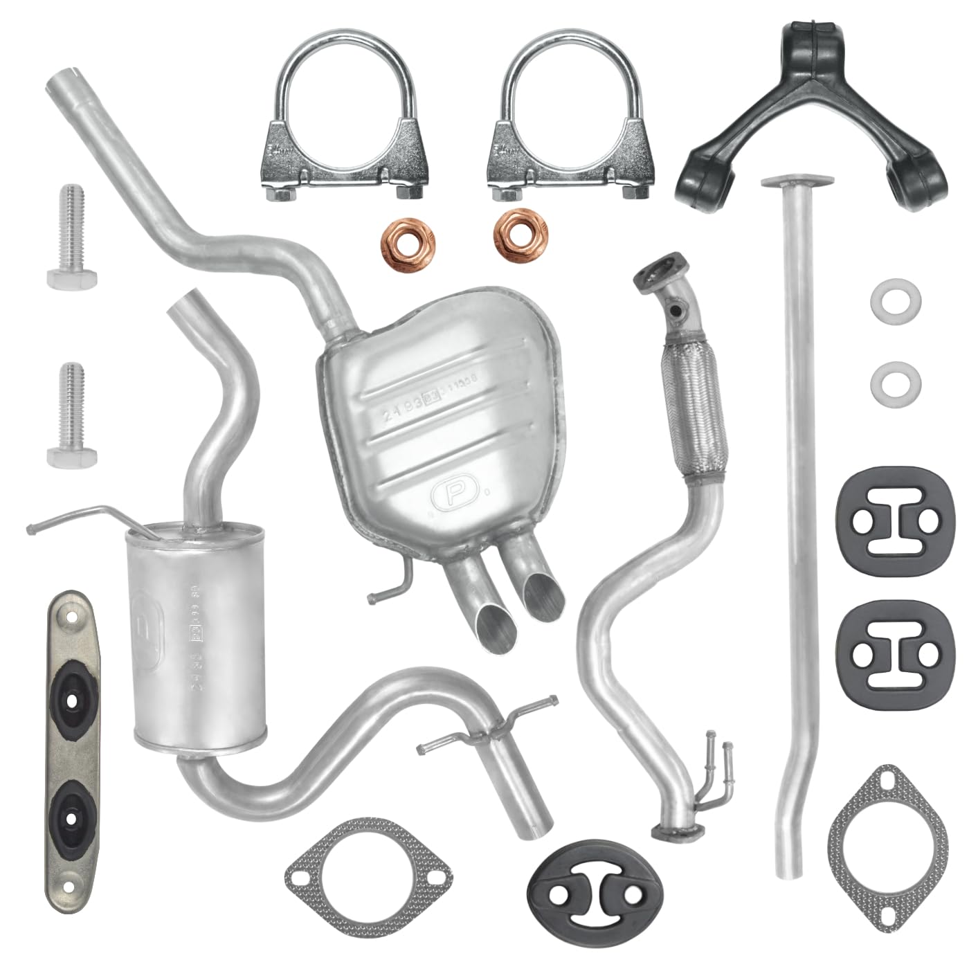 Schalldämpferset Auspuffanlage Auspuff für VW Golf 5 V Variant 2007-11/2008 1.4 TSI Schalldämpferset Auspuffanlage Auspuff für VW Golf 5 V Variant 2007-11/2008 1.4 TSI von Polmo