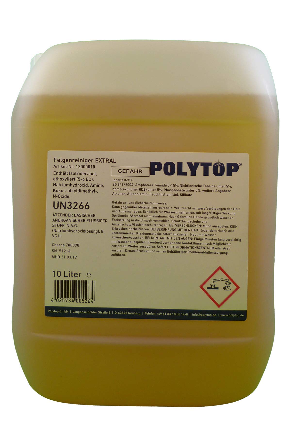 Polytop Felgenreiniger Extral Alu- und Stahlfelgenreiniger 10 Liter von Polytop