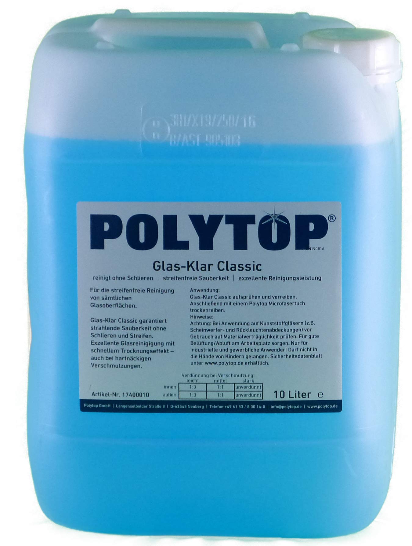 Polytop Glas-Klar Classic Glasreiniger 10 Liter von Polytop