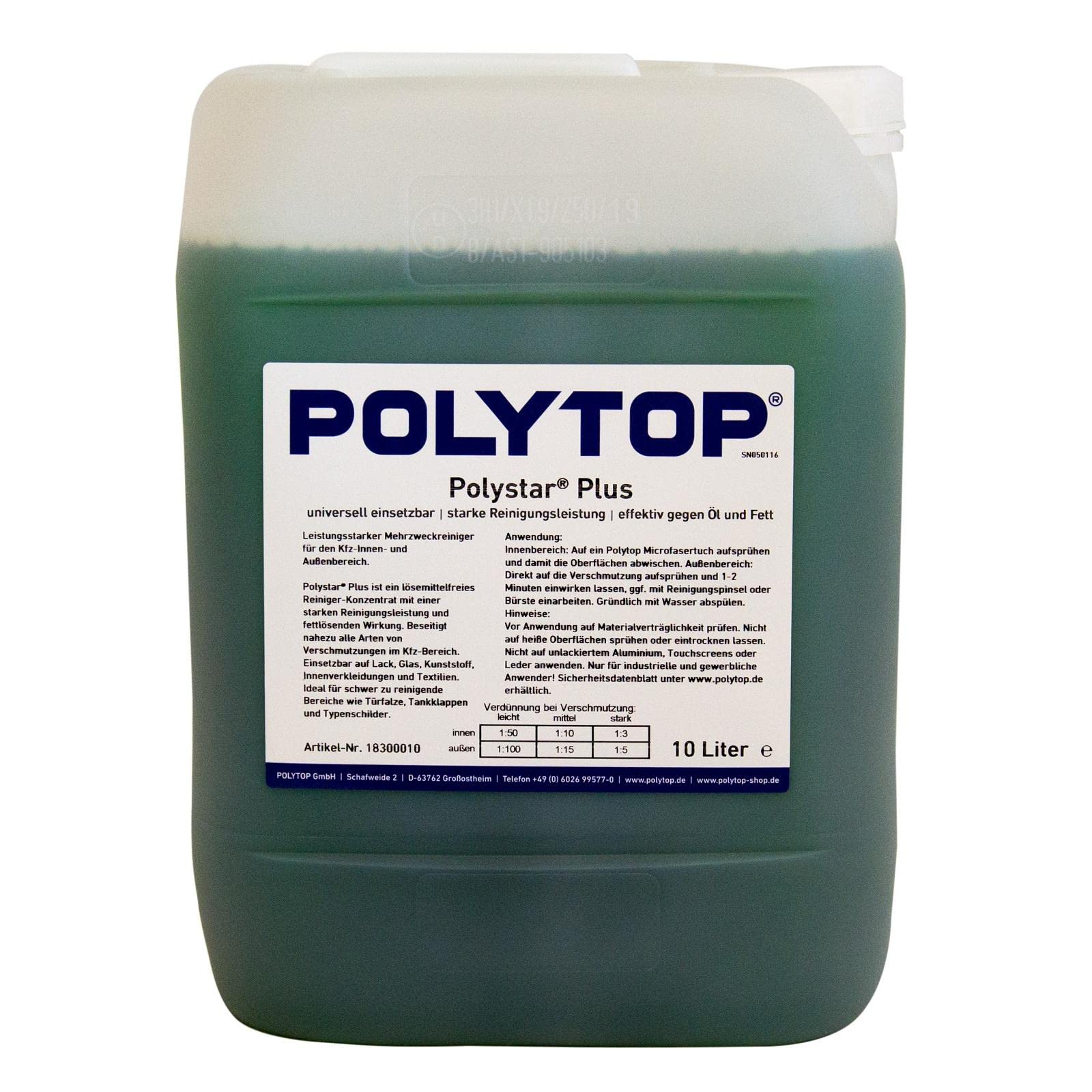 Polytop Polystar Plus Reinigungskonzentrat für Innen und Außen PKW LKW Bus Mehrzweckreiniger 10 L von Polytop